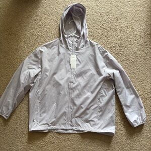 Uniqlo Light grey Hooded Windbreaker Jacket